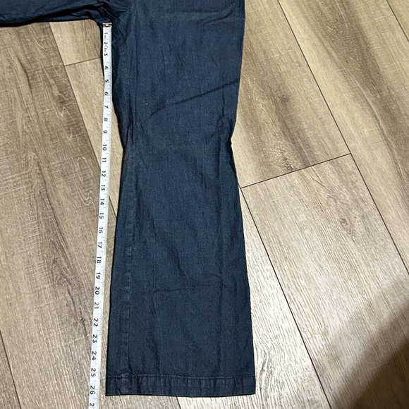 FREE PEOPLE Bootcut Flare Cropped Back Zip Denim Jeans Size 6 - Picture 8 of 11